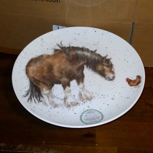Royal Worcester Footed Cake Plate Farmyard Friends 9.75 in
